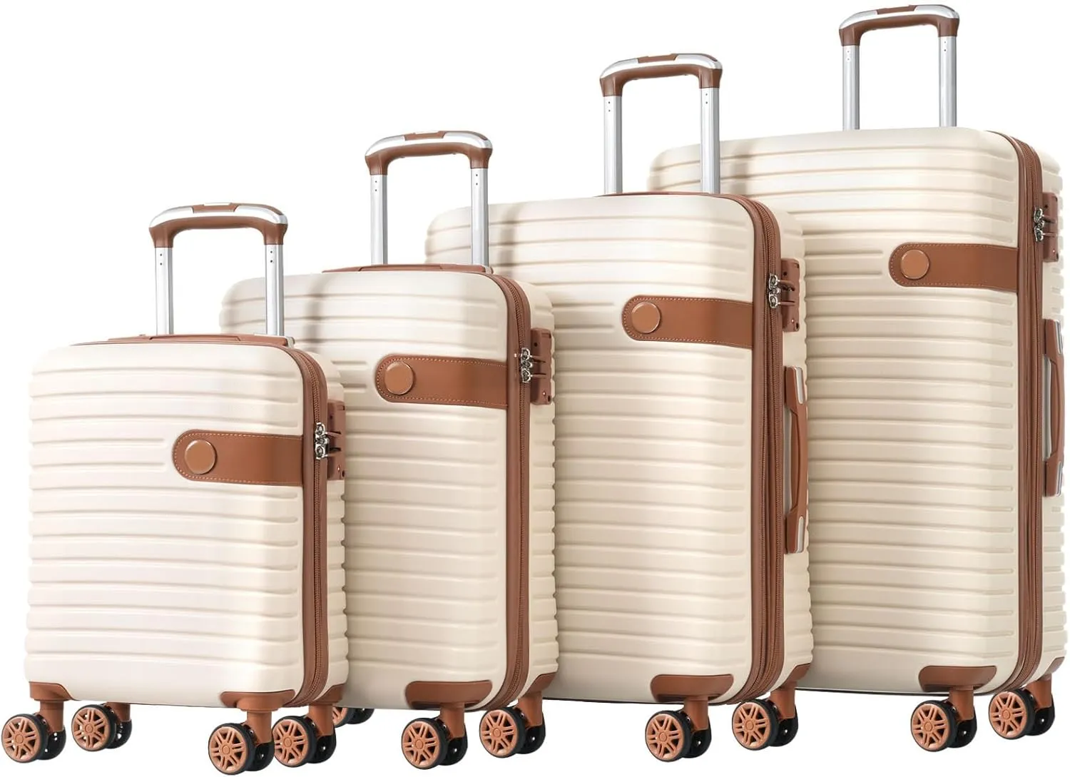 3 Piece Expandable Hard Shell Luggage Set With Spinner Wheels & TSA Lock, Lightweight for Business Trip