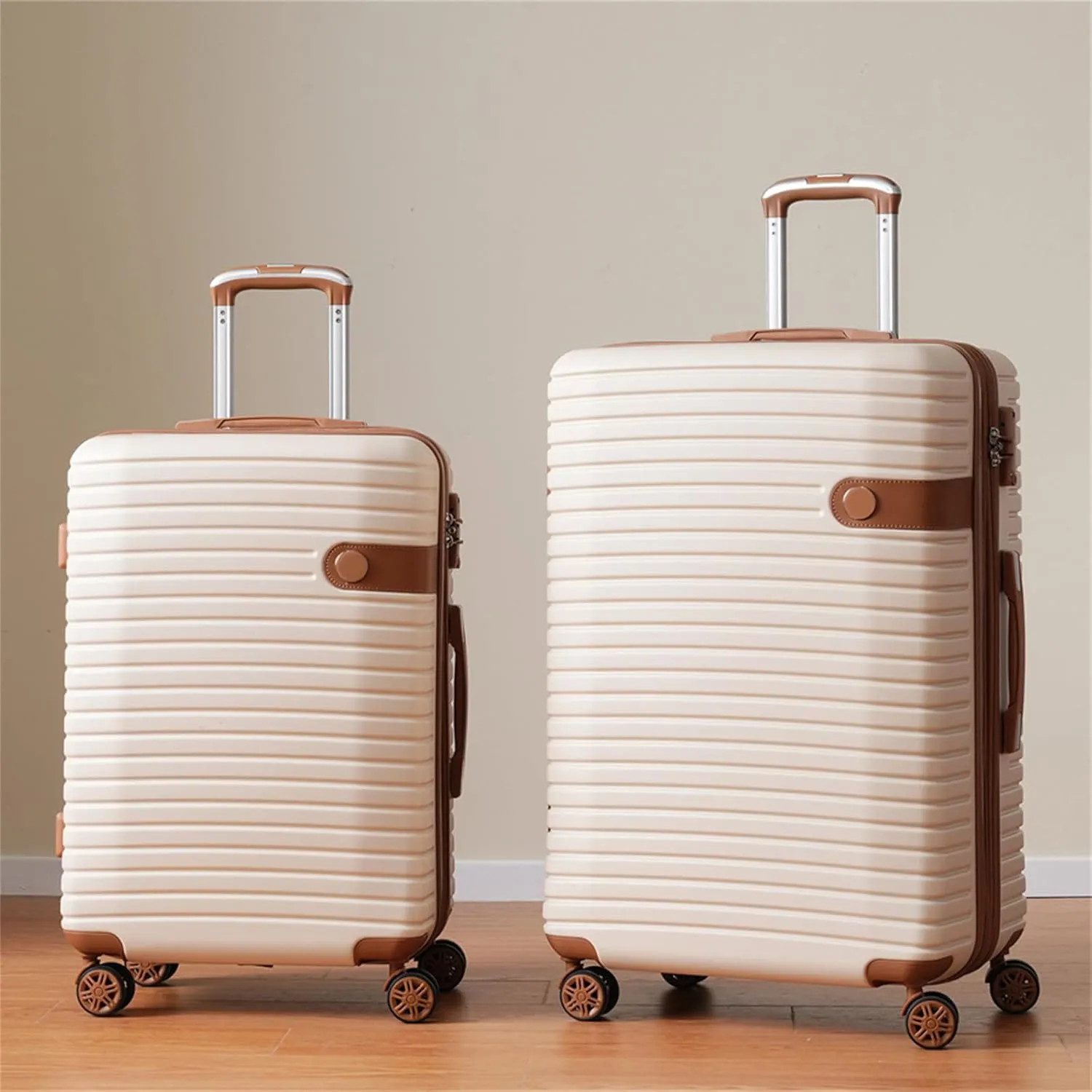 3 Piece Expandable Hard Shell Luggage Set With Spinner Wheels & TSA Lock, Lightweight for Business Trip