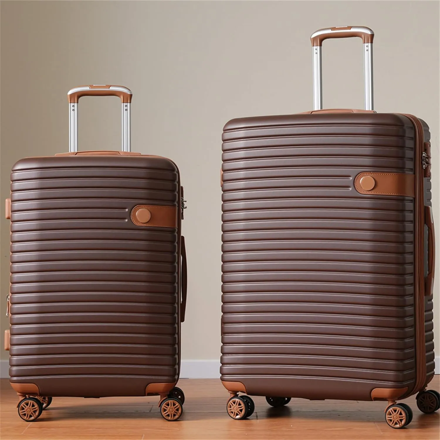 3 Piece Expandable Hard Shell Luggage Set With Spinner Wheels & TSA Lock, Lightweight for Business Trip