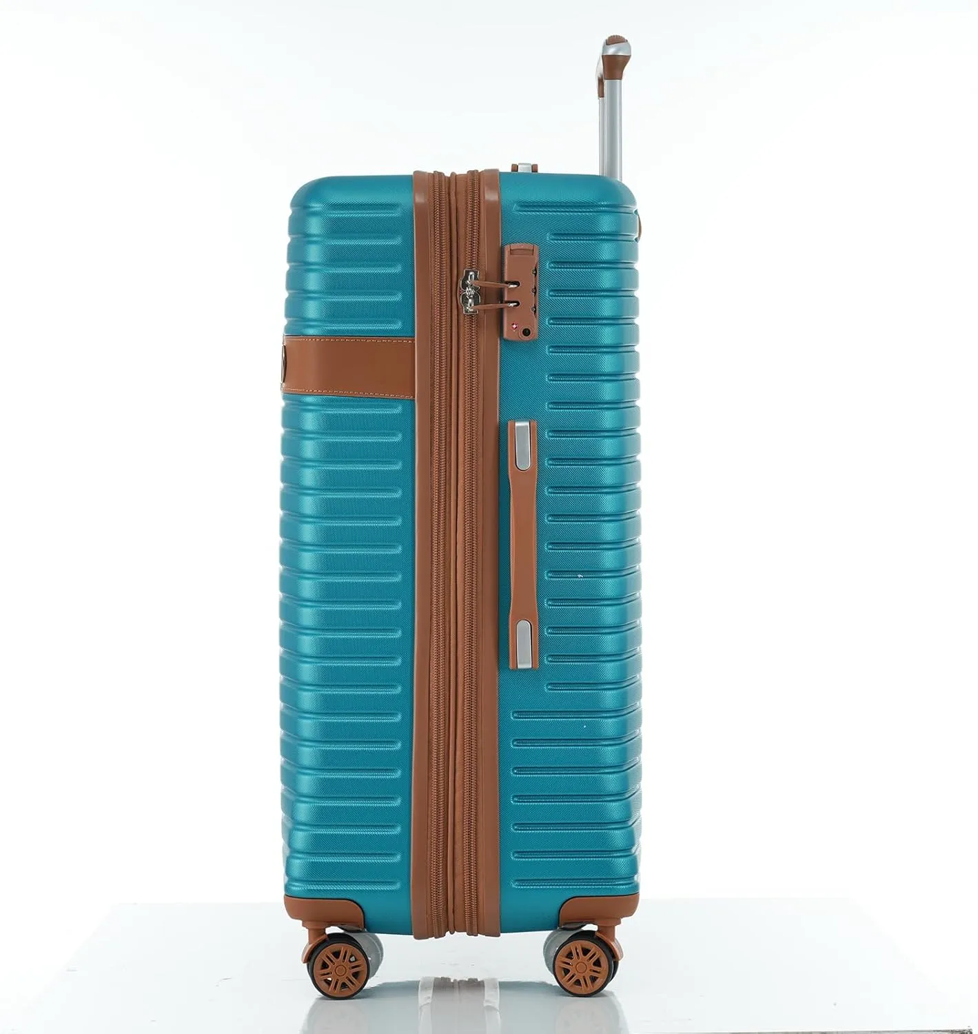 4 Piece Luggage Set,Lightweight Hardside Travel Luggage Set with Spinner Wheels & TSA Lock,Expandable Travel Suitcase Sets,Carry On Luggage Suitcase Set for Women Men Family Green