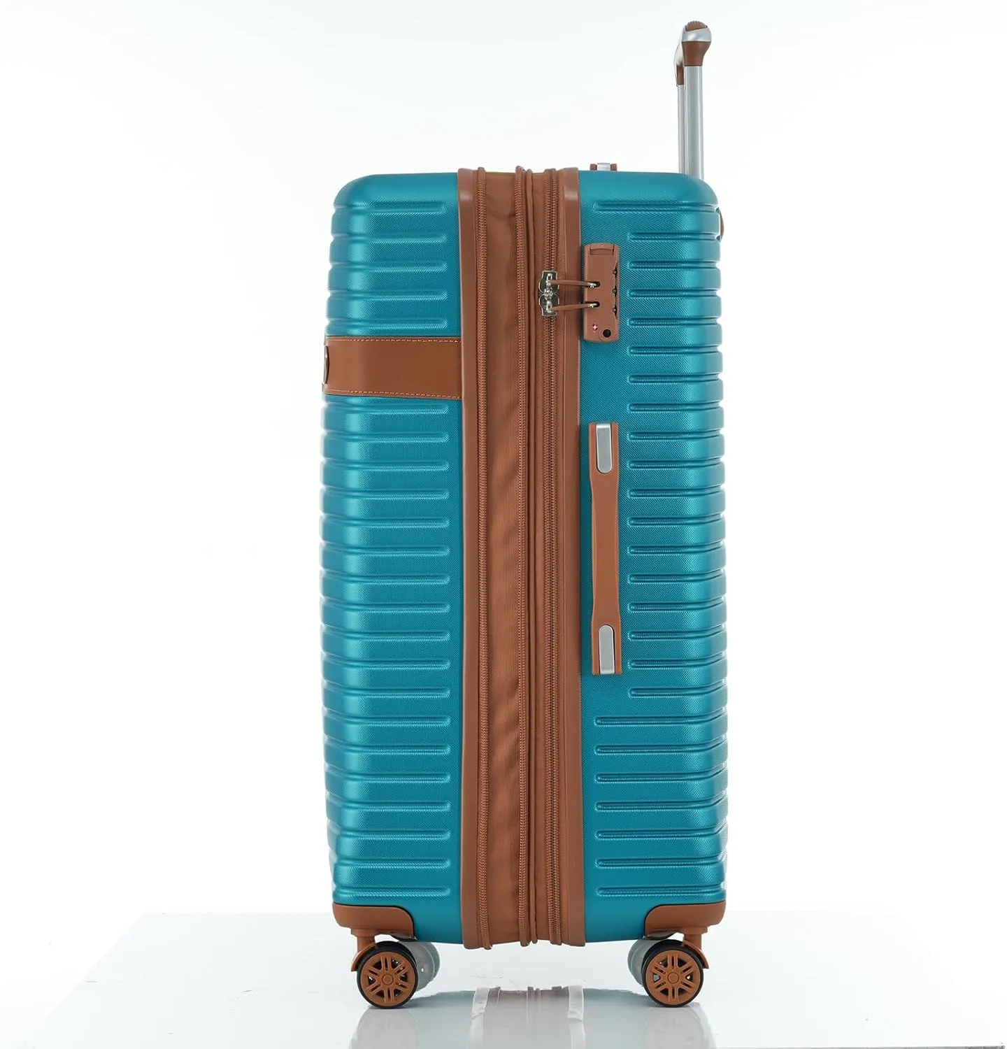 4 Piece Luggage Set,Lightweight Hardside Travel Luggage Set with Spinner Wheels & TSA Lock,Expandable Travel Suitcase Sets,Carry On Luggage Suitcase Set for Women Men Family Green