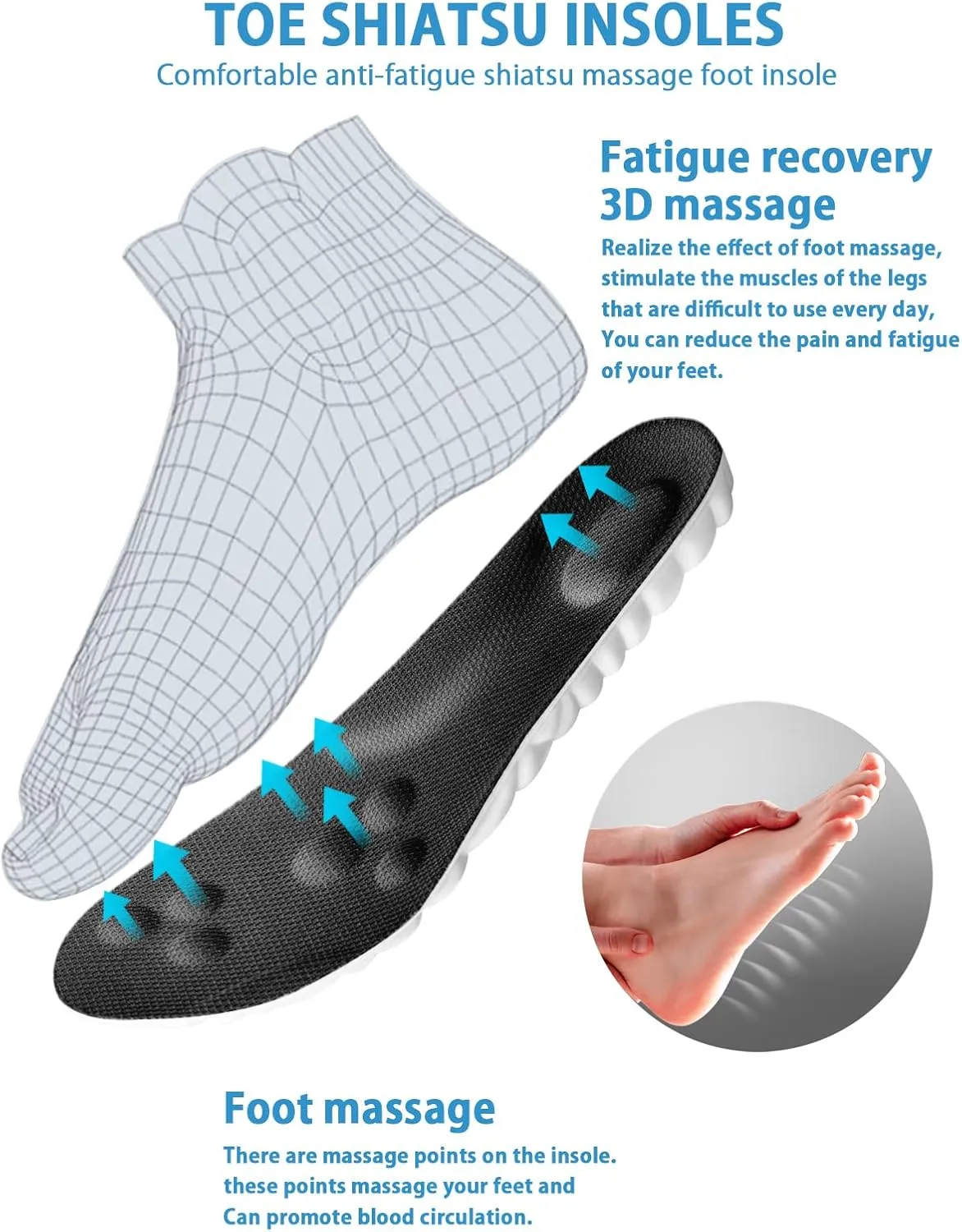 4D Cloud Insoles for Men and Women, Arch Support Insoles, Memory Foam Insoles, Shock Absorption and Cushioning Sports Steppers Shoe Insoles for Foot & Joint Support (XL Men 9-11.5 /Women 11-13 Black)
