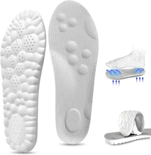 4D Cloud Soles for Men - Arch Support Soft Memory Foam Cloud Insoles, Pain Relief & Cushioning Design for Sports/Work/Casual Shoes, Steppers Insoles for All-Season Comfort