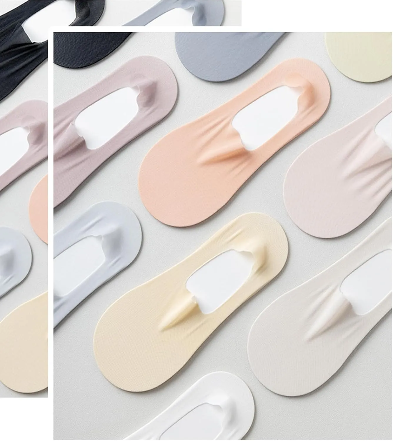 5 Pairs Invisible Ice Silk Breathable No Show Socks, Ultra Low Cut Liner Non Slip Hidden for Women