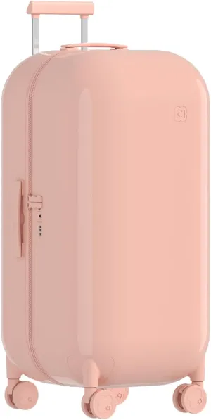 artrips Large Luggage 28 inch,Large Suitcase with 8 Spinner Wheels,PC Lightweight Hardside Luggage,Travel Suitcase with Bubble Design,TSA Lock,Smoke Pink,hardshell luggage 28-Inch,90L