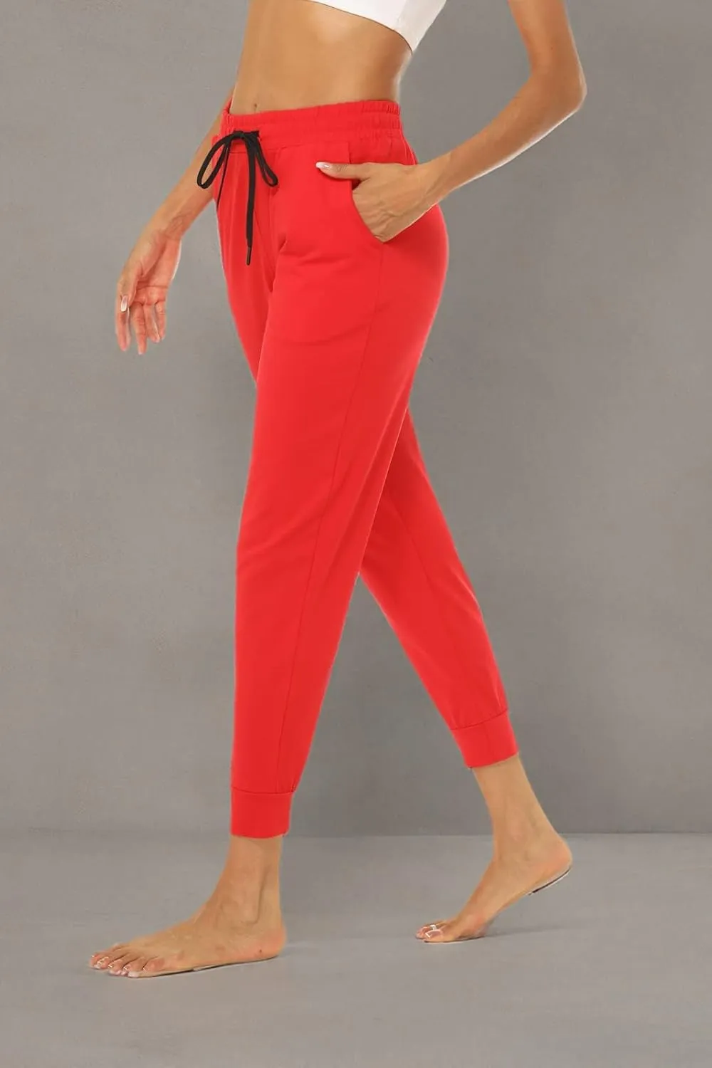 AvaCostume Women's Lightweight Cotton Sweatpants Yoga Joggers Lounge Casual Pants with Pockets