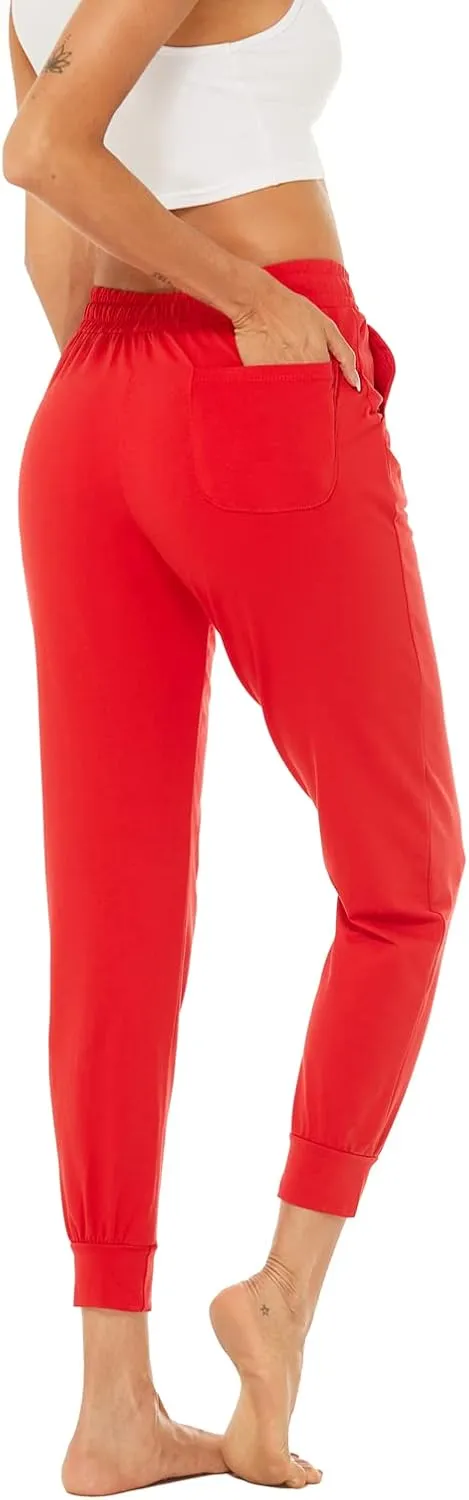 AvaCostume Women's Lightweight Cotton Sweatpants Yoga Joggers Lounge Casual Pants with Pockets
