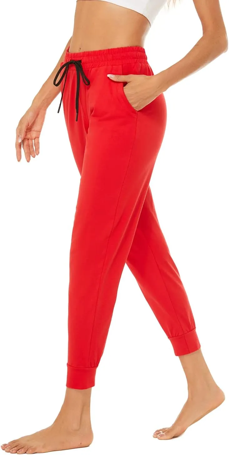 AvaCostume Women's Lightweight Cotton Sweatpants Yoga Joggers Lounge Casual Pants with Pockets