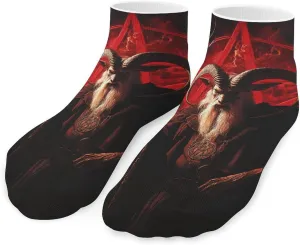 Baphomet Pentagram Goat Unisex Ankle Socks Low Cut Funny Print Athletic No Show Stocking