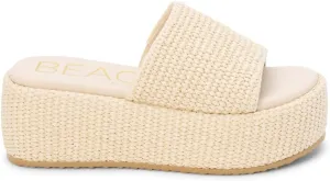 BEACH by Matisse Womens Pismo Platform Casual Sandals Casual Mid Heel 2-3" - Beige