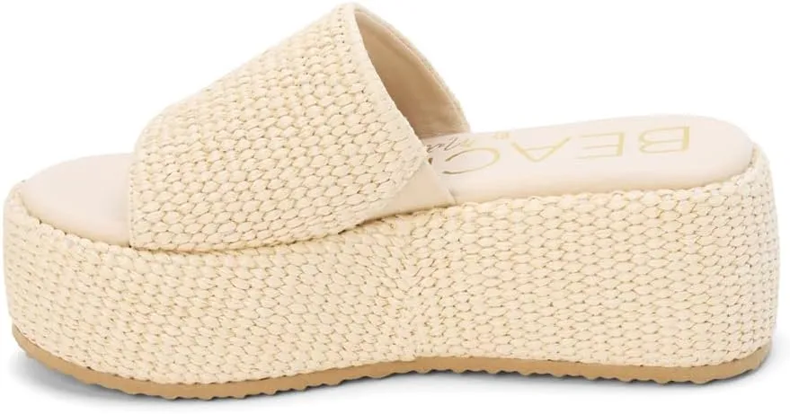BEACH by Matisse Womens Pismo Platform Casual Sandals Casual Mid Heel 2-3" - Beige
