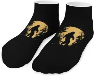 Bigfoot And Moon Unisex Ankle Socks Low Cut Funny Print Athletic No Show Stocking