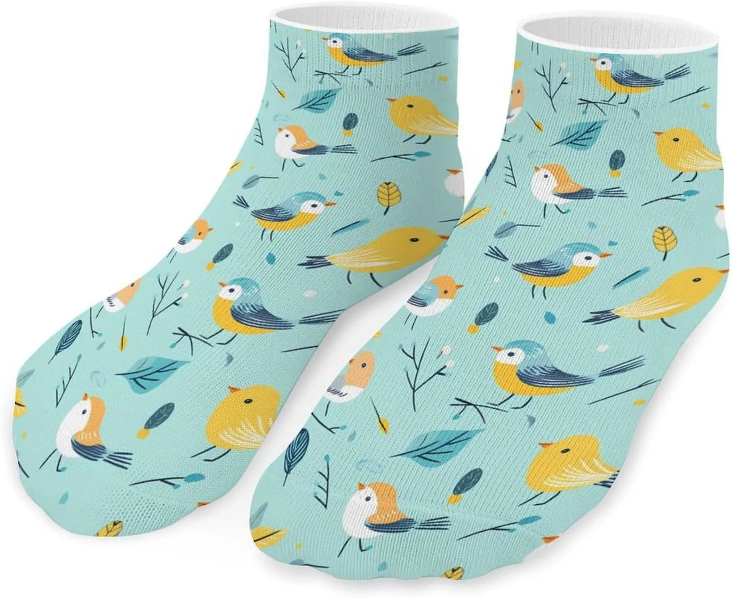 Birds Pattern Unisex Low Cut Socks No Show Athletic Running Ankle Sock