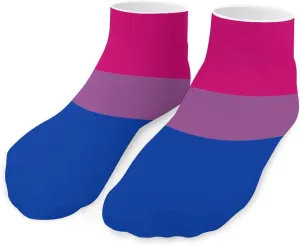 Bisexual Flag Unisex Ankle Socks Low Cut Funny Print Athletic No Show Stocking