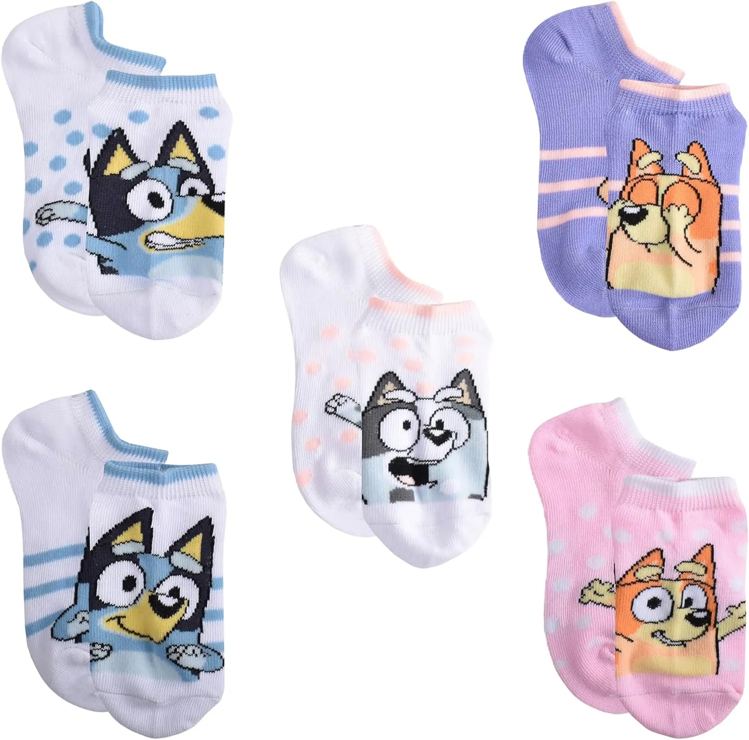 Bluey 5PK CHEER SHORTIE SOCKS