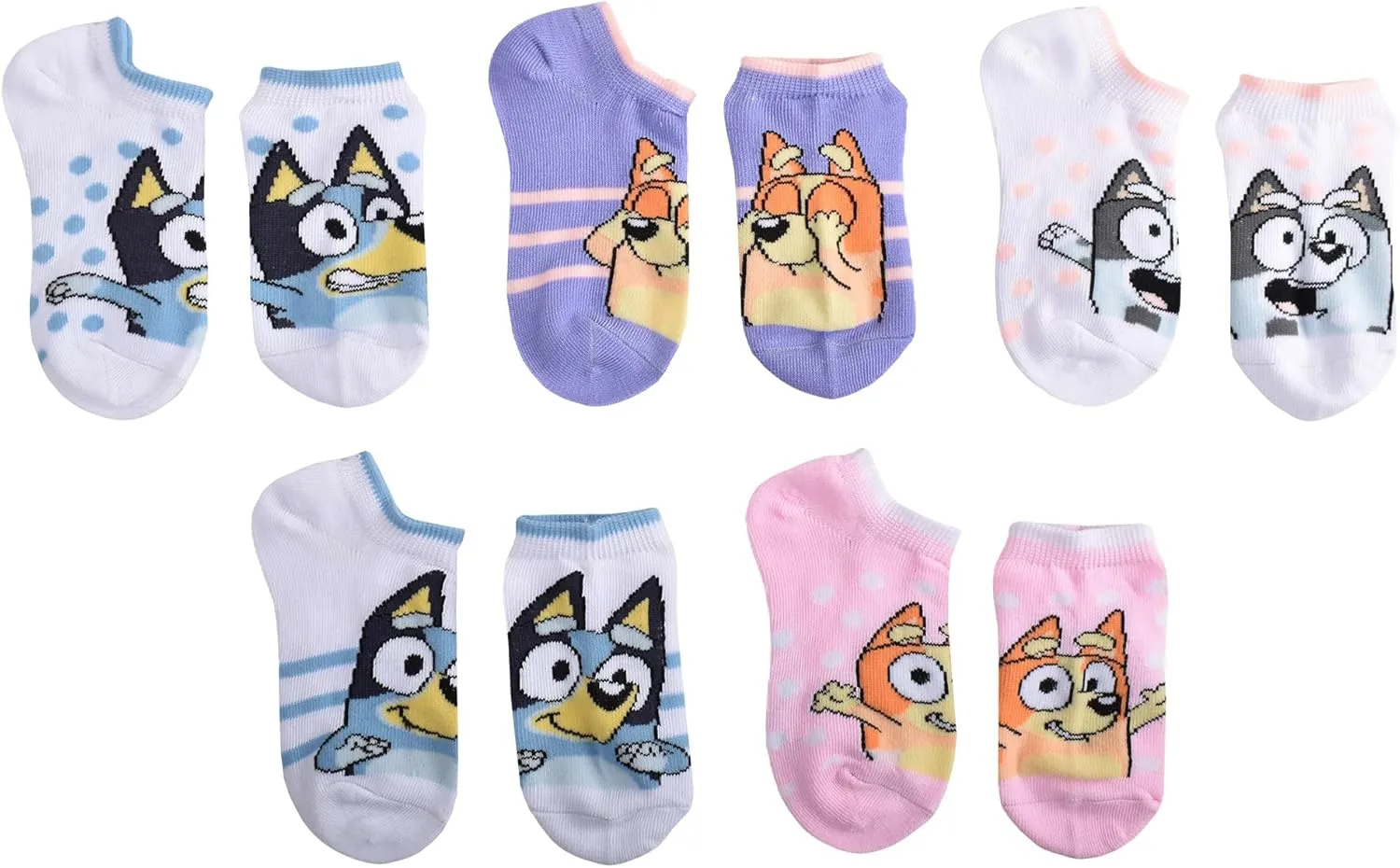 Bluey 5PK CHEER SHORTIE SOCKS