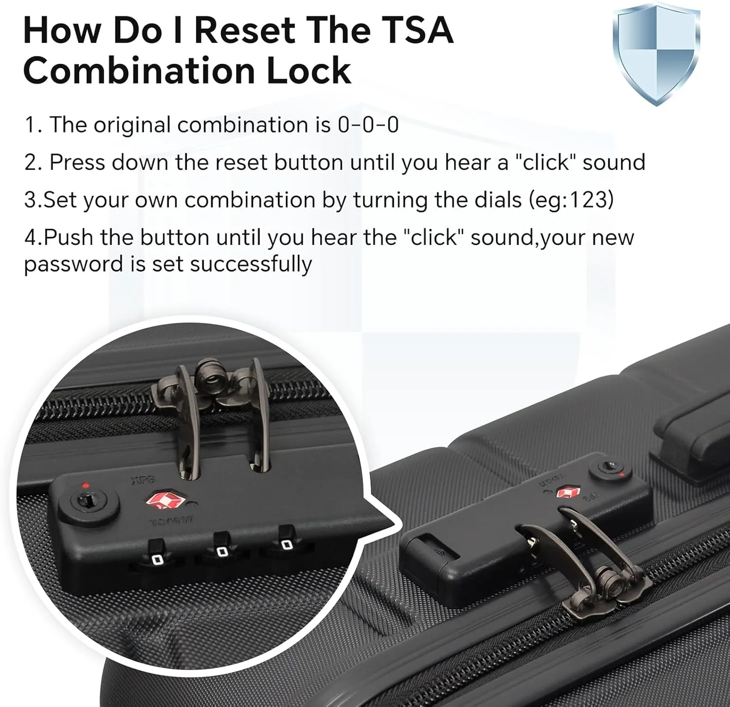 Carry on Luggage Set 4 Piece Suitcase Set Lightweight with 4 Spinner Wheels and TSA Locks (Black)