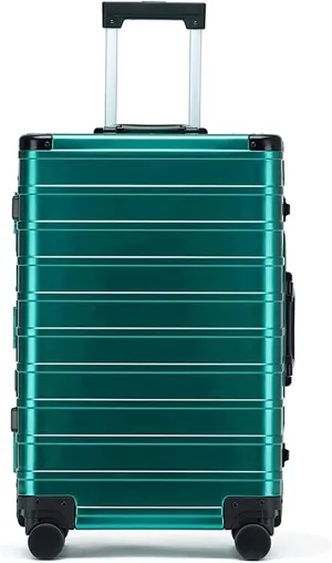 Carry-on Suitcase, Aluminum-Magnesium Alloy Trolley Suitcase with Wheels, Luxury Hard-Sided Large-Capacity Suitcase,