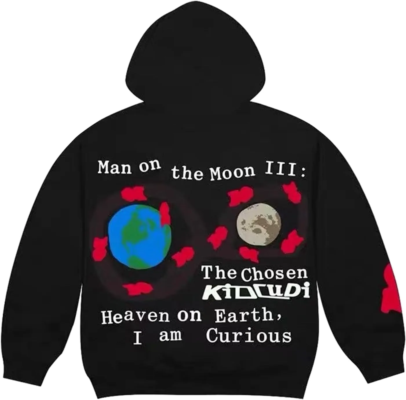 Chainsaw Man Men's On The Moon Hoodies Acid Wash Oversized Hoodie Graphic Print Hooded Vintage Sweatshirt