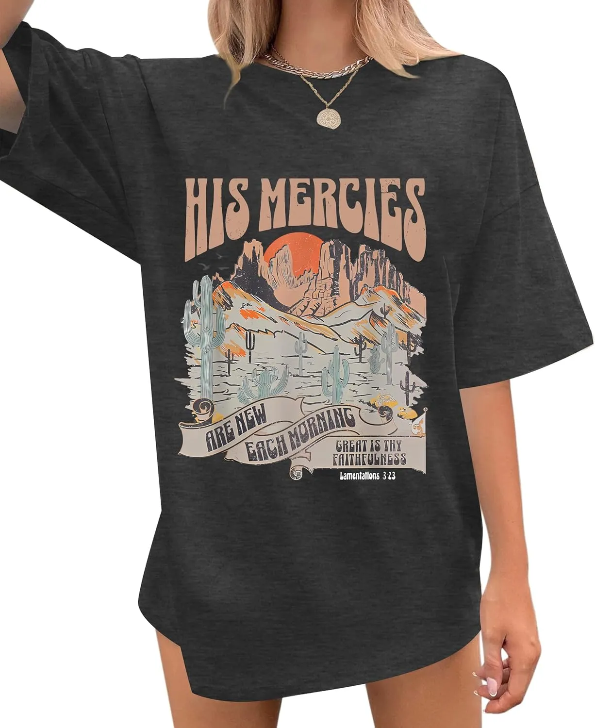 Christian Tshirts Women Oversized Inspirational Christians Faith Tshirts Bible Verse Casual Religious Tee Tops