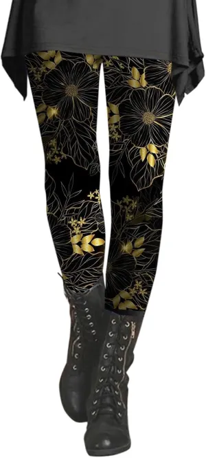 Christmas Costumes for Women Fashion Soft Daily Vacation Deep Green Gray Green All Seasons Fleece Lined Leggings