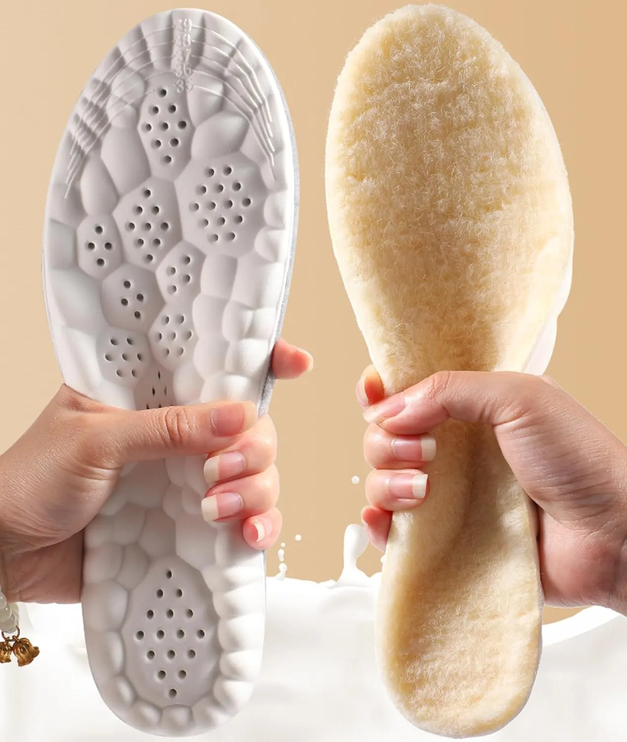 Cloud Insoles for Men and Women - Orthopedic Plantar Fasciitis Support - Sports Shoe Insole - 4D Cloudsole (Padded Version-Brown, Men: US 8-12.5)