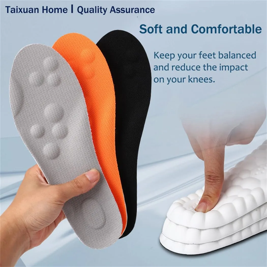 Cloud Soles for Men and Women Men's Comfortble Shoe Steppers Insoles Sole Inserts Memory Foam Insoles for Women/Men with Arch Support (US-Women-5-8.5)