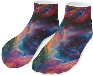 Colorful Galaxy Unisex Low Cut Socks No Show Athletic Running Ankle Sock