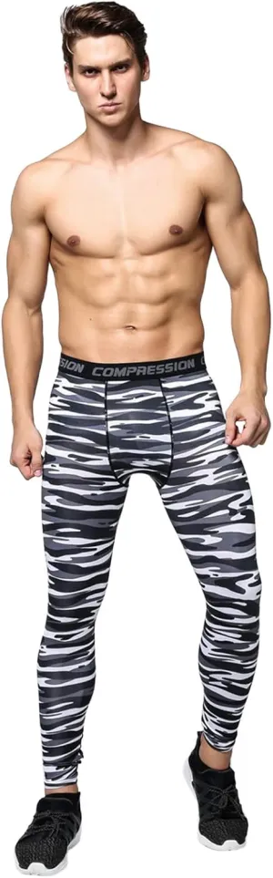 Compression Pants Men Slim Fit Tights Baselayer Workout Cool Dry Long Running Leggings Breathable Sports Tights Pants