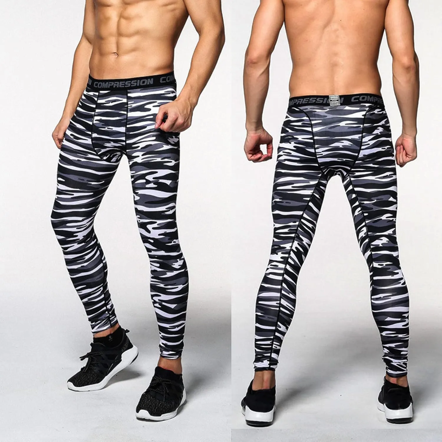 Compression Pants Men Slim Fit Tights Baselayer Workout Cool Dry Long Running Leggings Breathable Sports Tights Pants