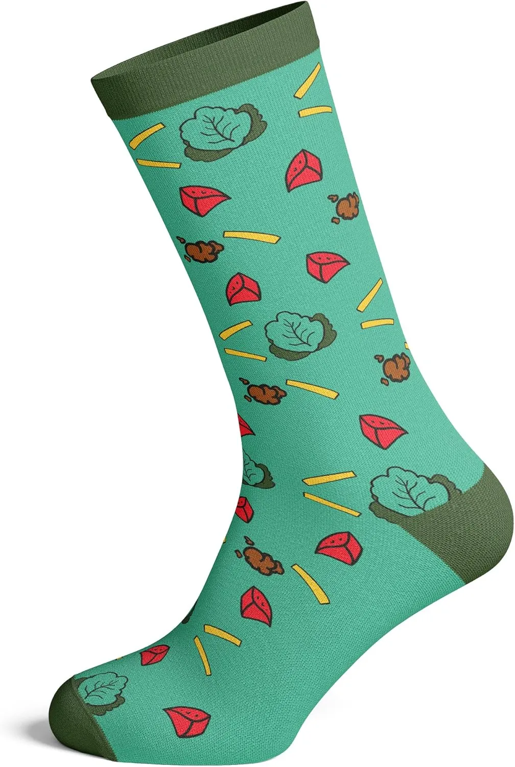 Crazy Dog T-Shirts Mens Funny Taco Socks With Awesome Graphics For Men