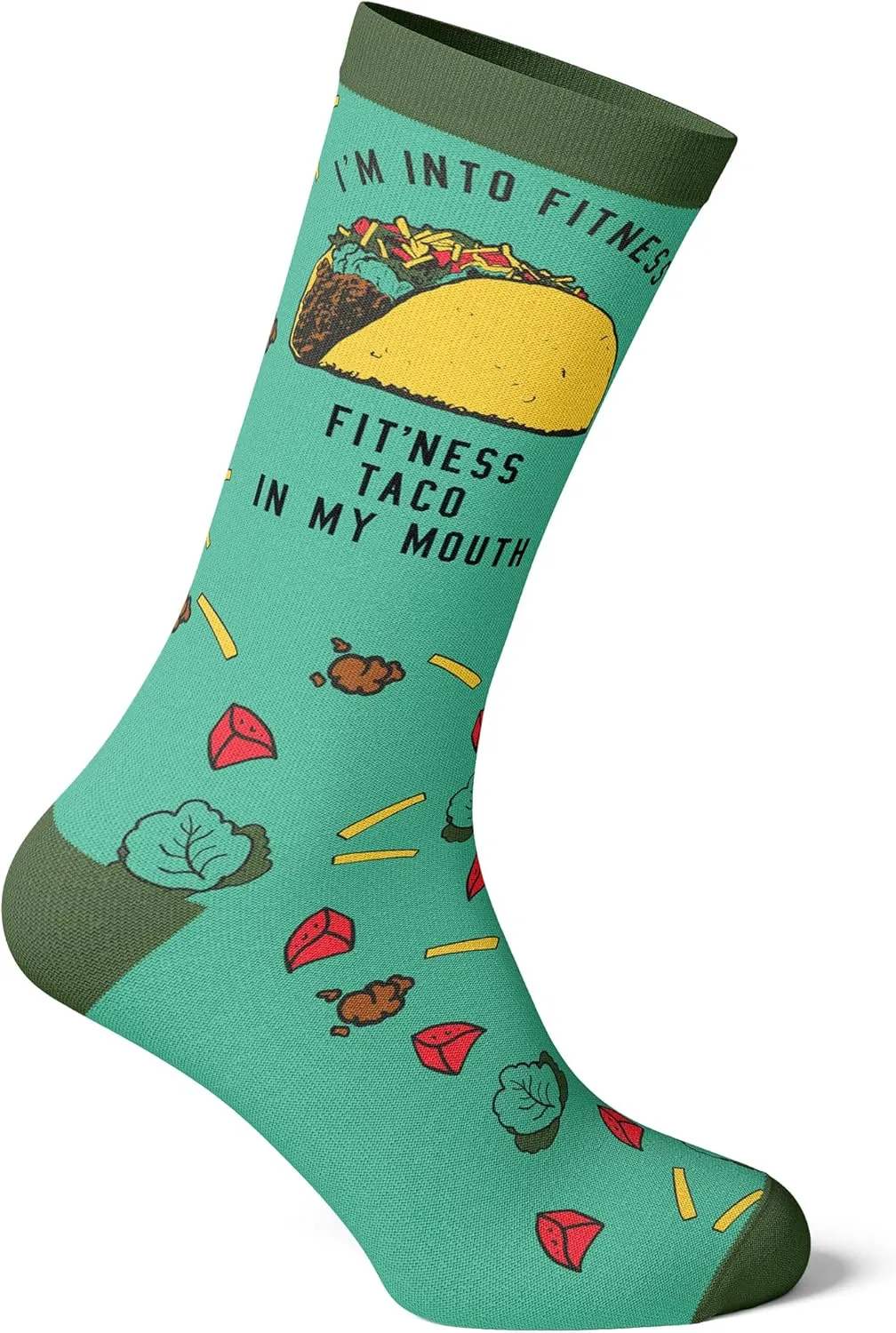 Crazy Dog T-Shirts Mens Funny Taco Socks With Awesome Graphics For Men