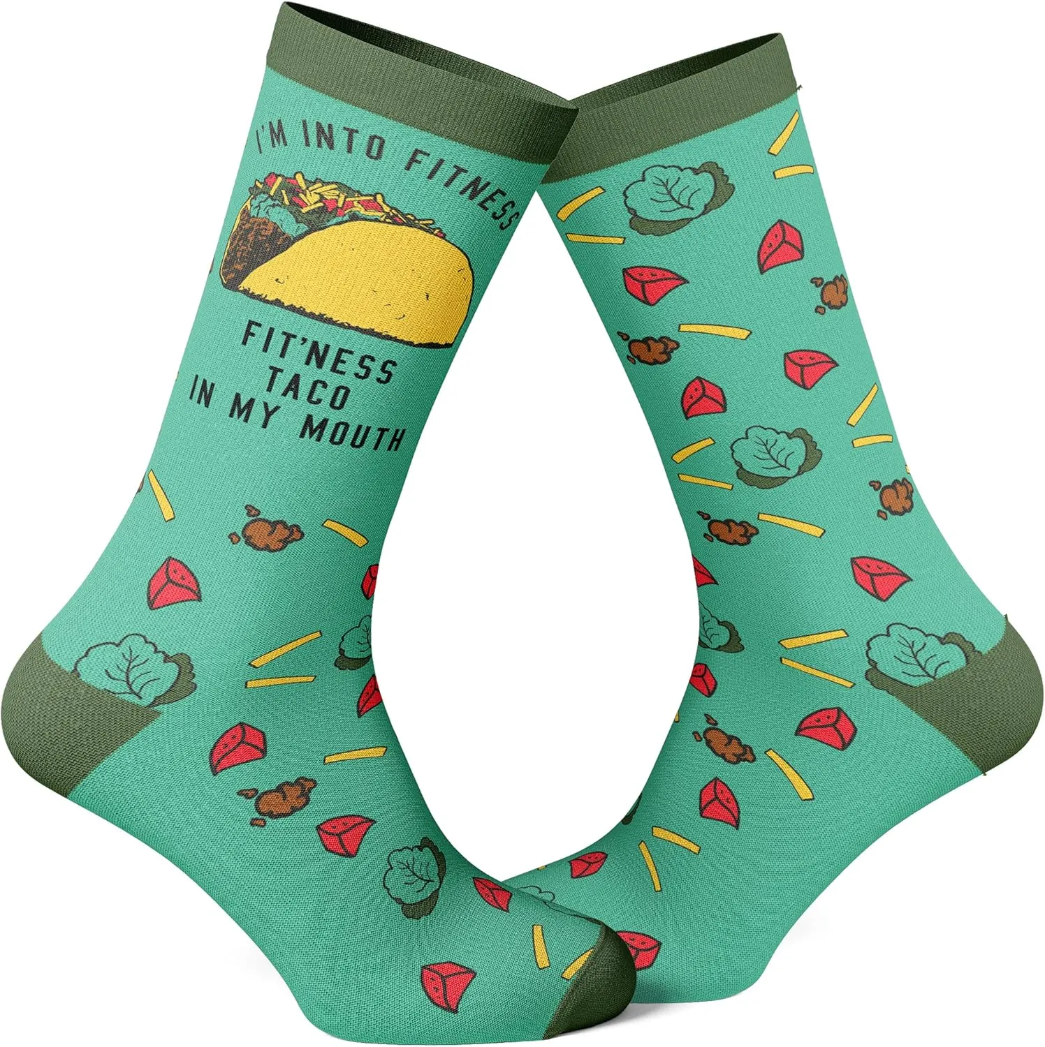 Crazy Dog T-Shirts Mens Funny Taco Socks With Awesome Graphics For Men