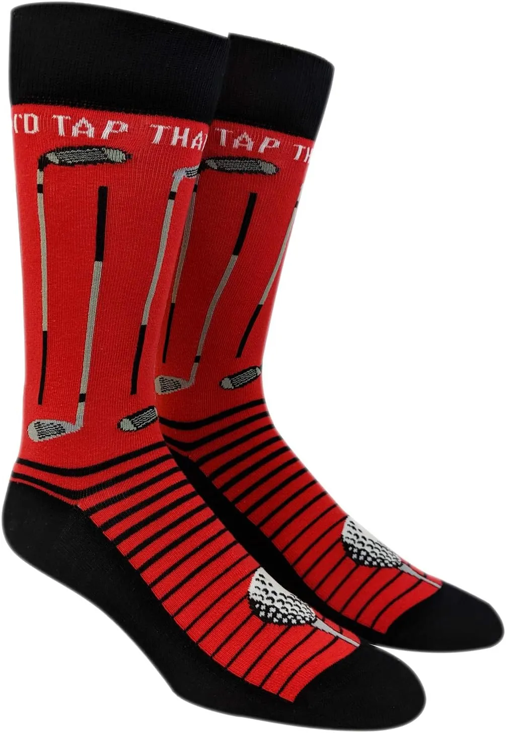 Crazy Dog T-Shirts Mens Id Tap That Socks Funny Golf Golfing Gift Novelty Sarcastic Saying for Golfer Cool Colorful Sock