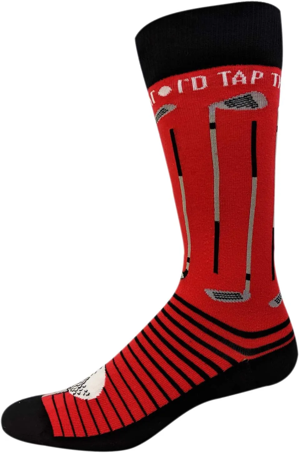 Crazy Dog T-Shirts Mens Id Tap That Socks Funny Golf Golfing Gift Novelty Sarcastic Saying for Golfer Cool Colorful Sock