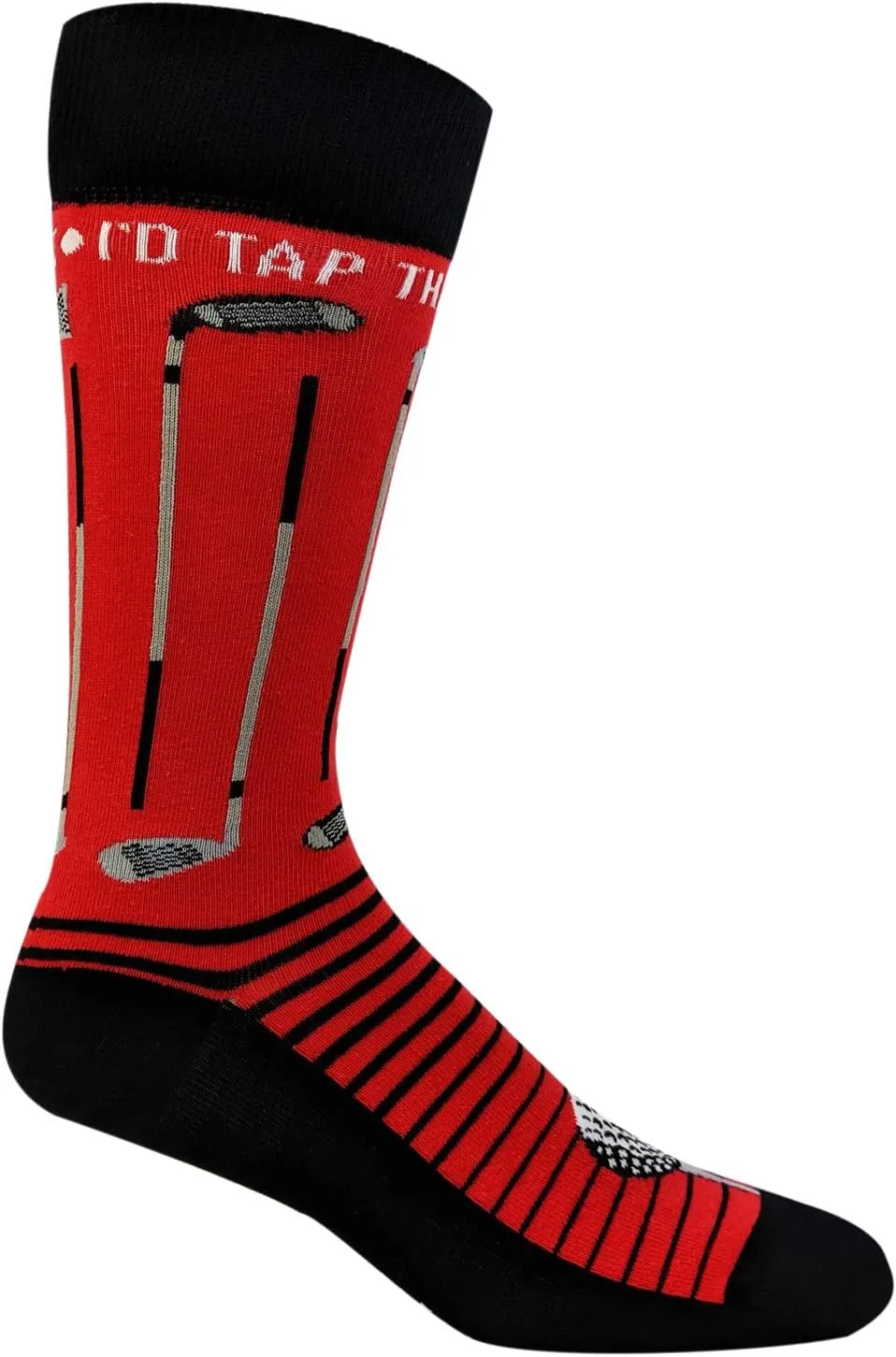 Crazy Dog T-Shirts Mens Id Tap That Socks Funny Golf Golfing Gift Novelty Sarcastic Saying for Golfer Cool Colorful Sock