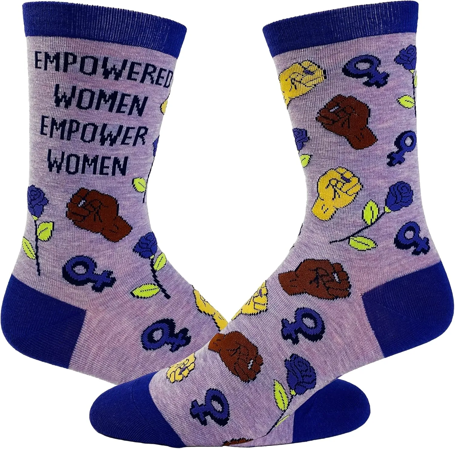 Crazy Dog T-Shirts Womens Empowering Socks Funny Footware for Girls to Make a Statement