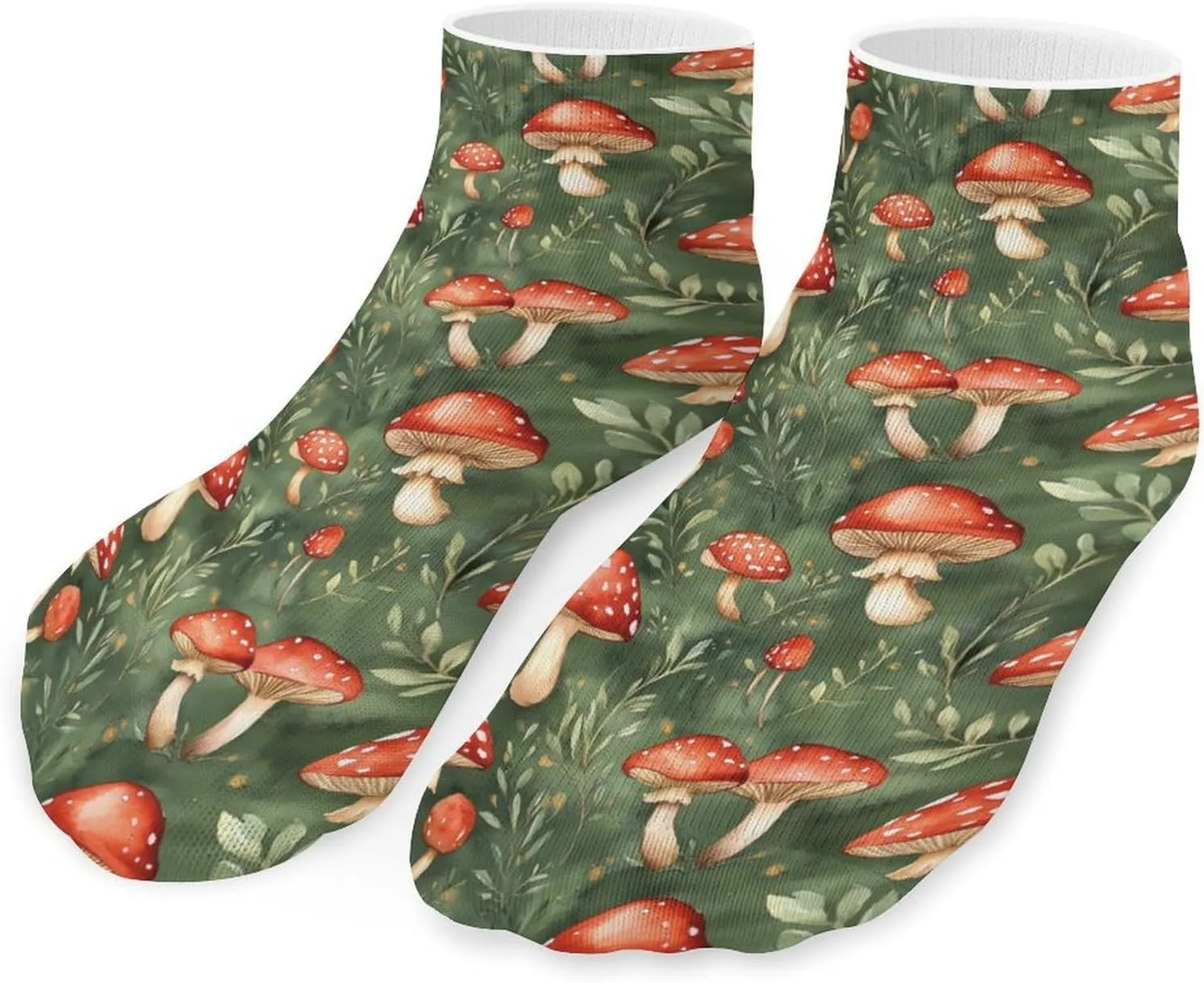 Cute Mushrooms Unisex Ankle Socks Low Cut Funny Print Athletic No Show Stocking