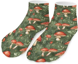 Cute Mushrooms Unisex Ankle Socks Low Cut Funny Print Athletic No Show Stocking