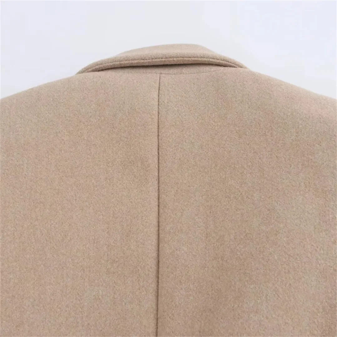 Disimlarl Women Casual Slim Button Coat Double Pocket Long Sleeve Lapel Outerwear Soft Long Style Outwear