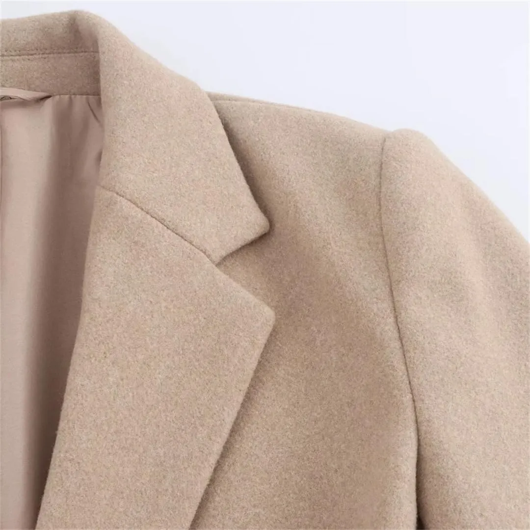 Disimlarl Women Casual Slim Button Coat Double Pocket Long Sleeve Lapel Outerwear Soft Long Style Outwear