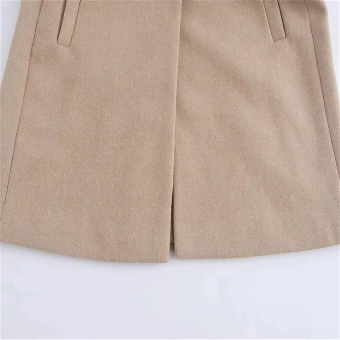 Disimlarl Women Casual Slim Button Coat Double Pocket Long Sleeve Lapel Outerwear Soft Long Style Outwear