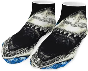 Evil Shark Teeth Unisex Low Cut Socks No Show Athletic Running Ankle Sock