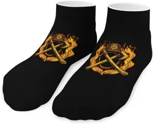 Fireman Firefighter Unisex Ankle Socks Low Cut Funny Print Athletic No Show Stocking