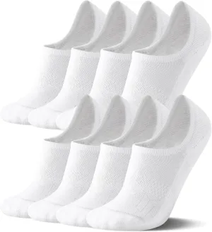 FITRELL No Show Socks Womens Cotton Cushioned Athletic Ankle Low Cut Invisible Non Slip Socks 5-8 Pairs