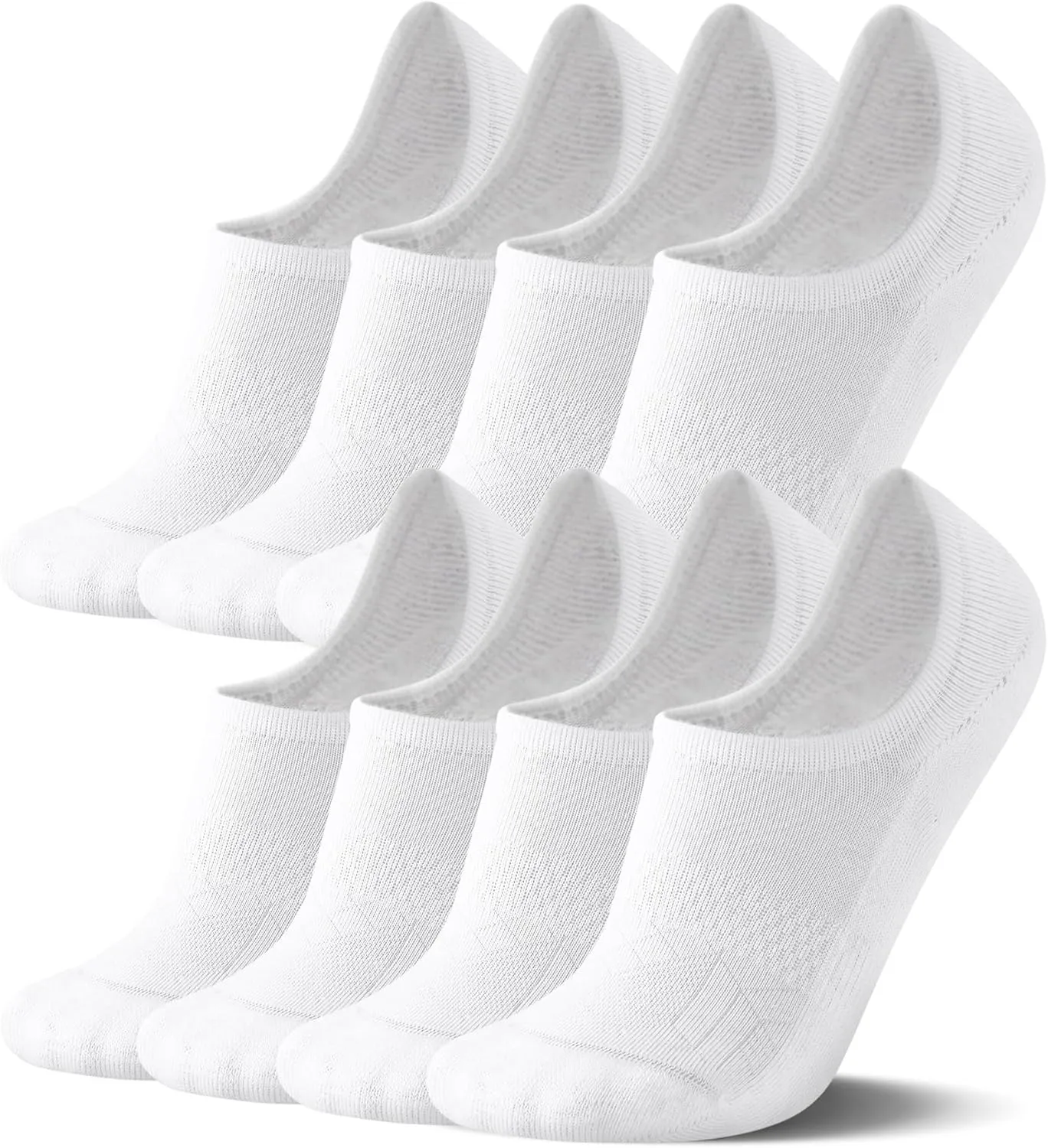 FITRELL No Show Socks Womens Cotton Cushioned Athletic Ankle Low Cut Invisible Non Slip Socks 5-8 Pairs