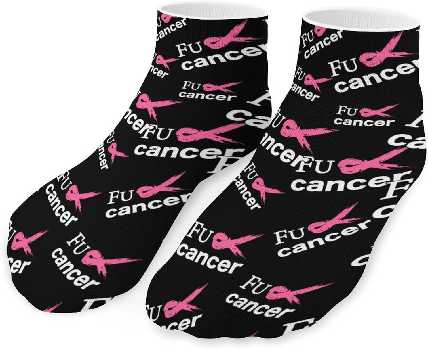 Fuck Cancer Unisex Low Cut Socks No Show Athletic Running Ankle Sock