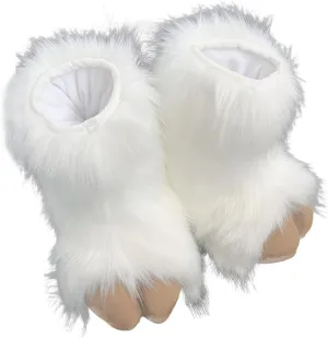 Furry Sheep Hoof Feet, Animal Cat Wolf Dog Fox Fur Clothing Paw Slippers, Fur Clothing Clothing Accessories Paw Slippers(E)