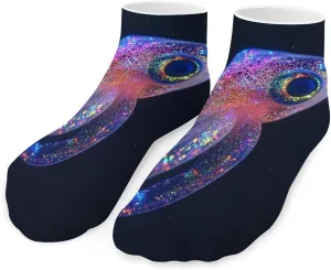 Glitter Squid Unisex Low Cut Socks No Show Athletic Running Ankle Sock