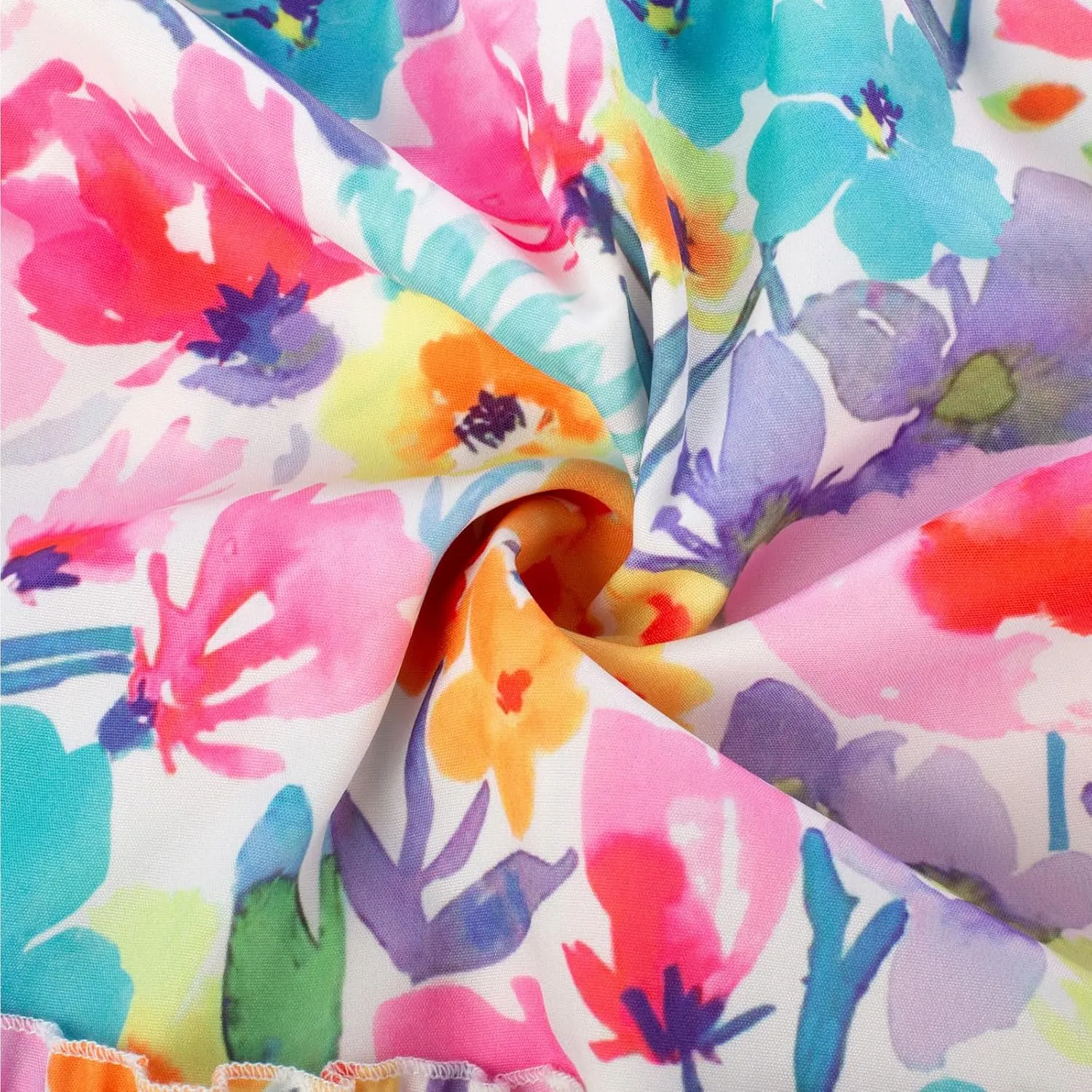 GRACE KARIN Girls Floral Dress Tie Back Flutter Sleeves Casual Summer Dress for 5-12Y